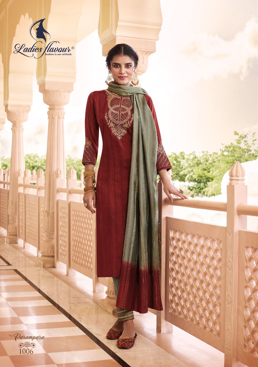 Ladies Flavour Parampara Ethnic Wear Wholesale Readymade Designer Salwar Suits